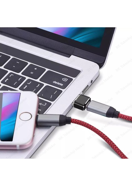 USB Erkek to Type-C Dişi Adaptör Şarj/Data Çevirici