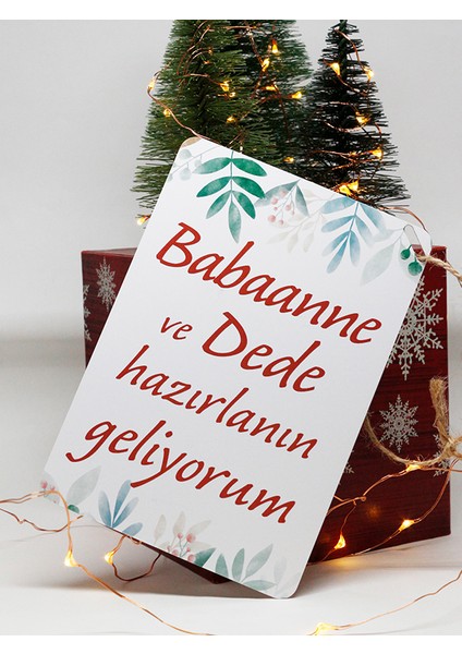 Babaanne ve Dede Hazırlanın Geliyorum Müjde Anı Kartı - Hamile Anı Kartı