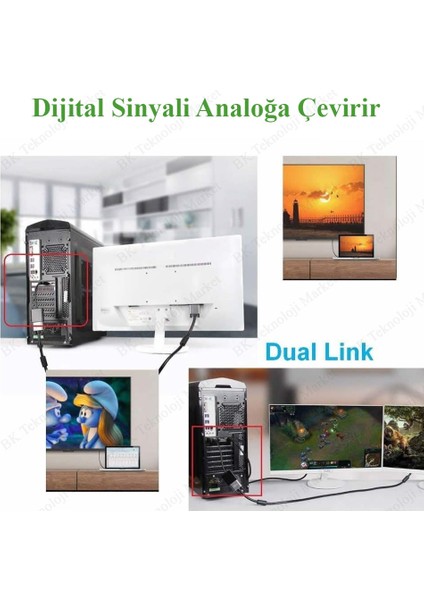 Dvı-D (24+1) - VGA Aktif Dijital Analog Dönüştürücüsü
