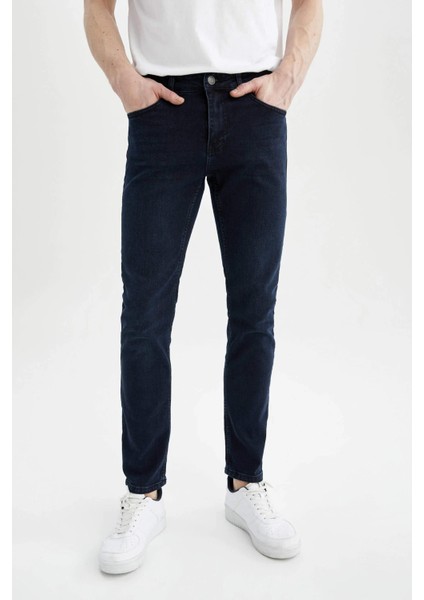 Black Lee Denim Regular Fit Likralı Erkek Petek Desen Kot PANTOLON-5398