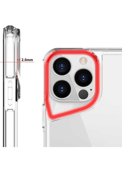 iPhone 14 Pro Max Kılıf Şeffaf Köşe Korumalı Sert Tpu T-Max Kapak