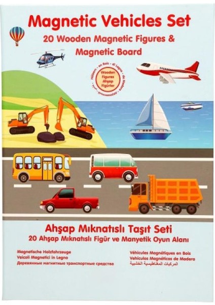 Ahşap Taşıtlar Oyun Alanı Magnet Seti