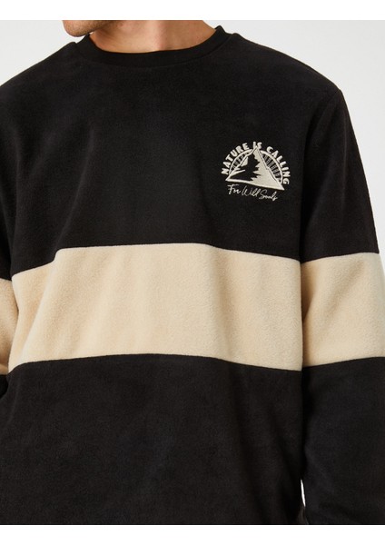 Basketbol Baskılı Sweatshirt Bisiklet Yaka indirimleri