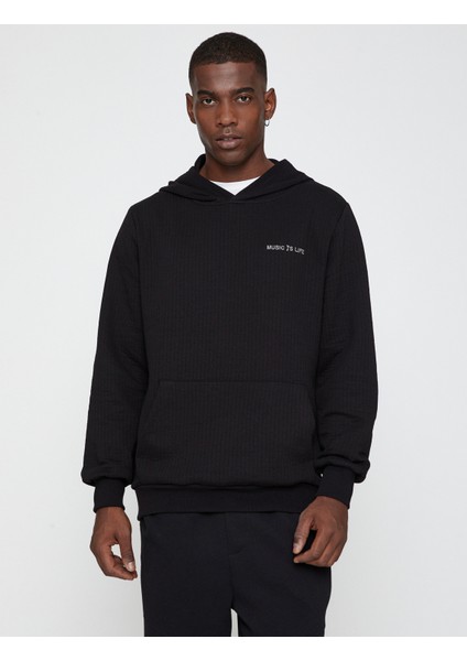 Slogan Baskılı Sweatshirt Kapşonlu modelleri