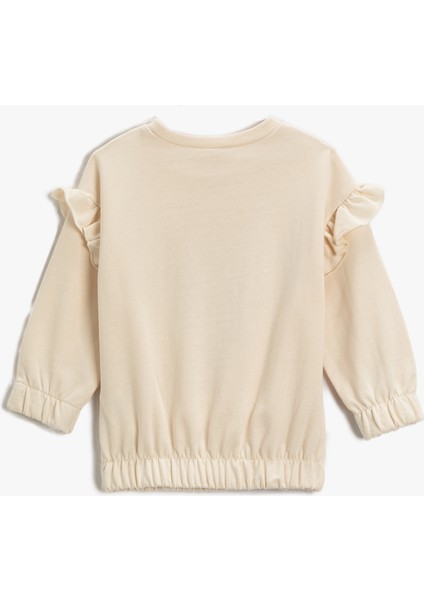 Kelebek Baskılı Sweatshirt Pamuklu fiyatları