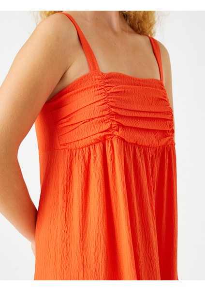 Askılı Midi Boy Elbise Drape Detaylı indirimleri