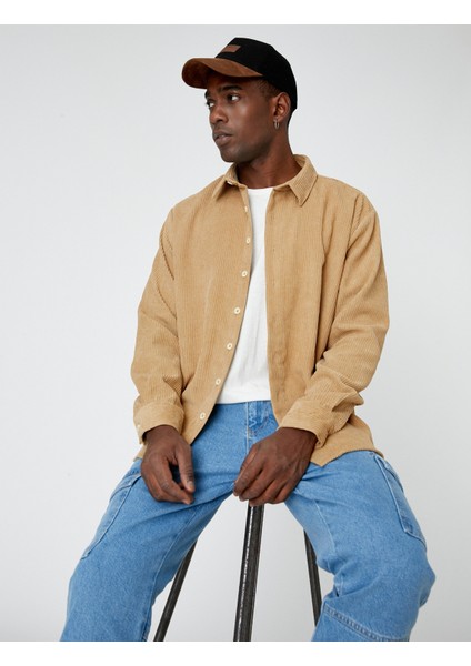 Fitilli Kadife Gömlek