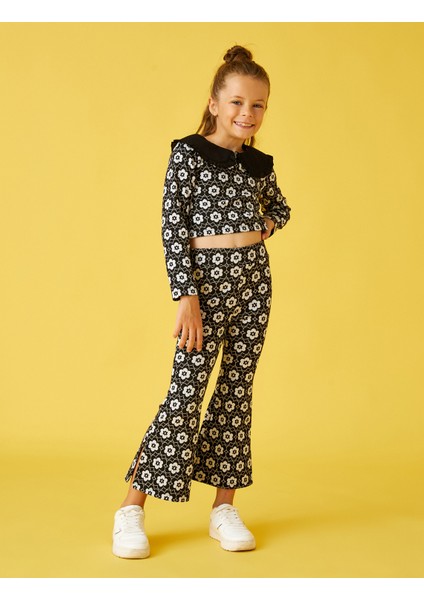 İspanyol Paça Pantolon Çiçek Desenli fiyatları