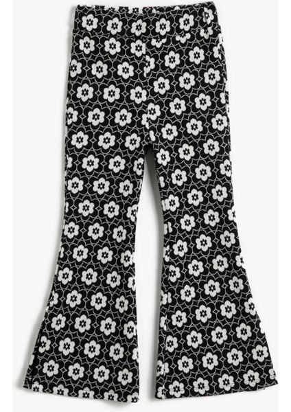 İspanyol Paça Pantolon Çiçek Desenli modelleri