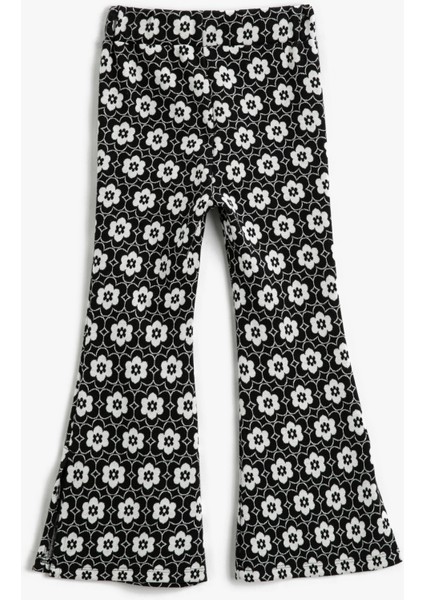 İspanyol Paça Pantolon Çiçek Desenli fırsatları