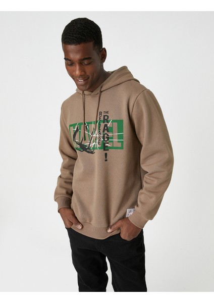 Marvel Kapşonlu Sweatshirt Şardonlu Lisanslı Baskılı