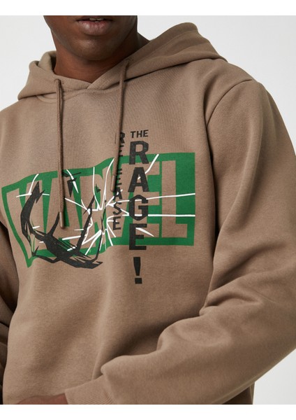 Marvel Kapşonlu Sweatshirt Şardonlu Lisanslı Baskılı indirimleri