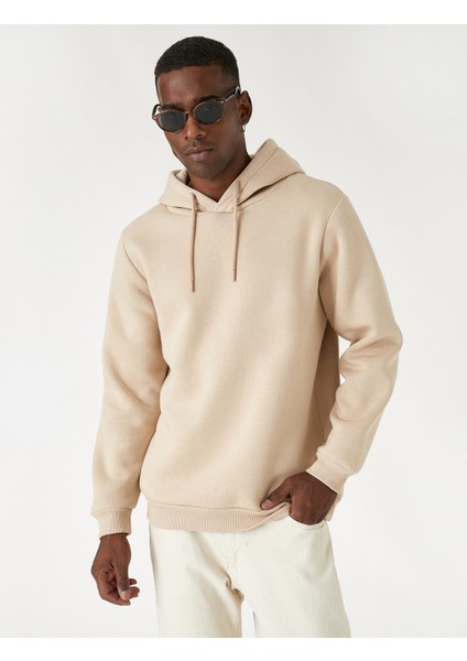 Basic Kapşonlu Sweatshirt