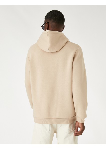 Basic Kapşonlu Sweatshirt