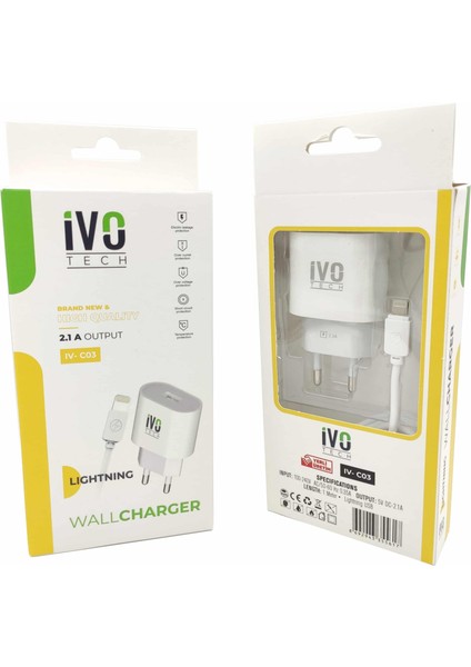 Iphone Şarj Aleti 2.1A Tech İVO-C03