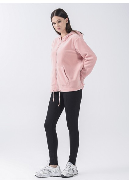 Kapüşon Yaka Düz Pembe Kadın Sweatshirt 22K0373K1 fırsatları