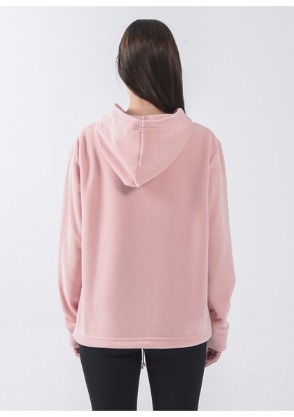 Kapüşon Yaka Düz Pembe Kadın Sweatshirt 22K0373K1 indirimleri