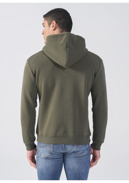 Lee Cooper Kapüşon Yaka Haki Erkek Sweatshirt 231 Lcm 241014 Gregor