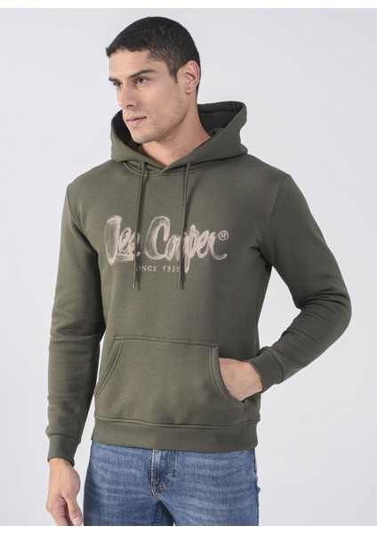 Kapüşon Yaka Haki Erkek Sweatshirt 231 Lcm 241014 Gregor