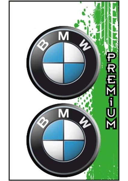 Damla Sticker 2 Li Set 5x5 cm Bmw Logo