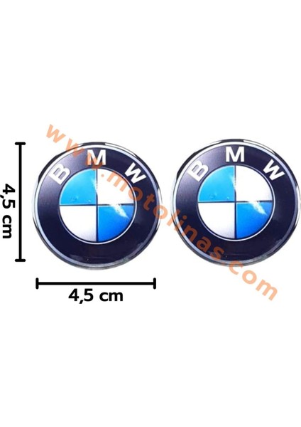 Damla Sticker 2 Li Set 5x5 cm Bmw Logo