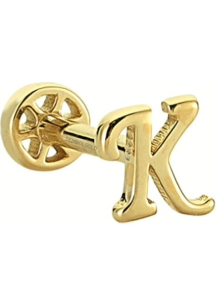 Altın Piercing -K- Harf 14 Ayar Tragus fiyatları