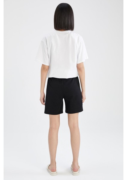 Regular Fit Geri Dönüşümlü İnce Sweatshirt Kumaşı Bermuda Şort U4570AZ21HS indirimleri