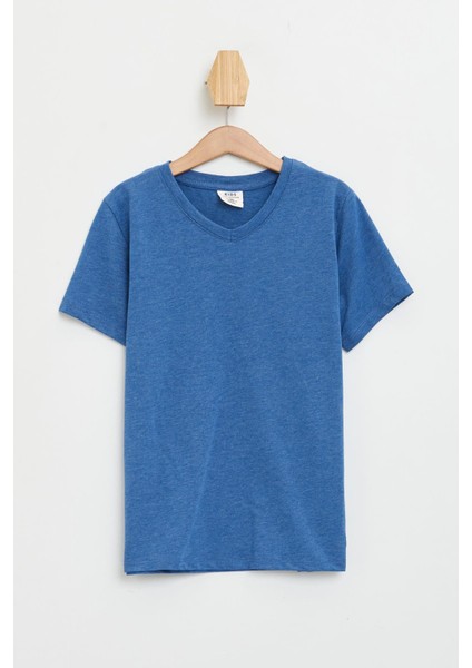 Erkek Çocuk V Yaka Tekli Kısa Kollu Kısa Kollu Tişört K1698A620SP fırsatları