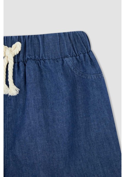 Kız Çocuk Relax Fit Esnek Belli Jean Şort T3311A622HS indirimleri