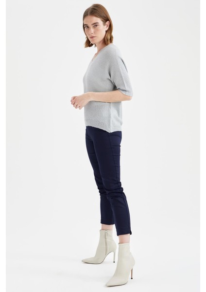 V Yakalı Yarasa Kollu Triko Kazak K6610AZ21AU fiyatları