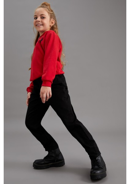 Kız Çocuk Slouchy Fit Paperbag Bel Fit Jean Pantolon R7124A621AU fiyatları