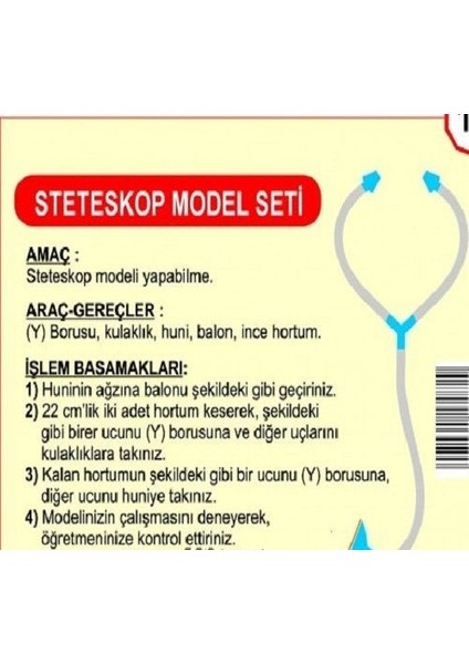 Steteskop Model Deney Seti - T Borulu modelleri
