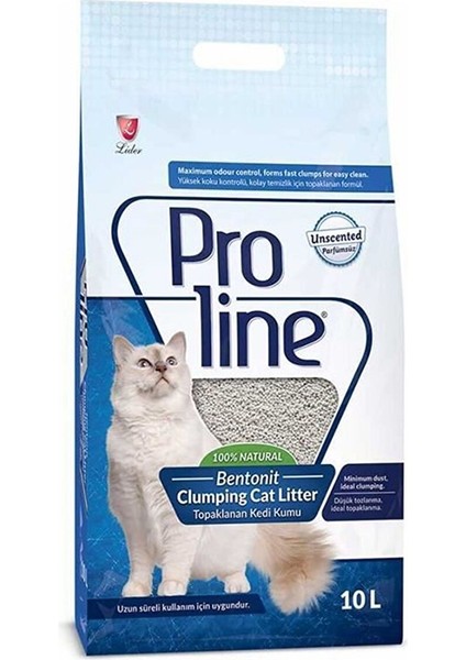 Pro Line Prolıne Doğal Topaklanan Ince Taneli Parfümsüz Kedi Kumu 10 lt