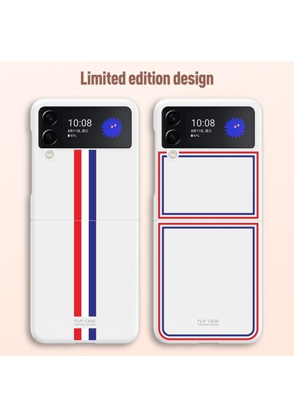 Samsung Galaxy Z Flip4 Için Şoka Dirençli Cilt Mat Telefon Kılıfı Hissedin Renk Çubuğu Pembesi (Yurt Dışından) modelleri