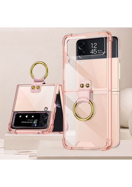 Samsung Galaxy Z Flip4 Için Gkk Hava Yastığı Koruyucu Telefon Kılıfı Pembe (Yurt Dışından)