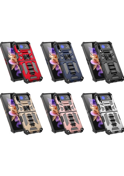 Samsung Galaxy Z Flip4 5g Gümüş Için Zırh Tpu + Pc Kılıfı (Yurt Dışından) fiyatları