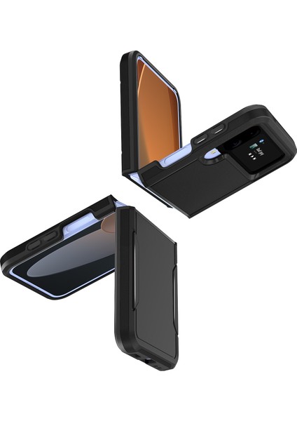Samsung Galaxy Z Flip4 Için Pioneer Zırh Ağır Havacılık Pc Tpu Telefon Kılıfı Siyah (Yurt Dışından) fiyatları