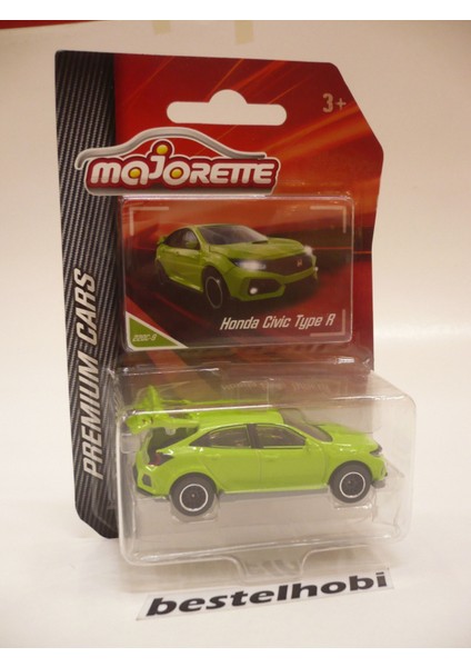 Honda Civic Type R Green Majorette Premium