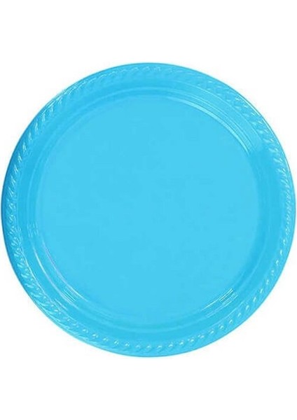 Açık Mavi Plastik Tabak 22 cm 25LI