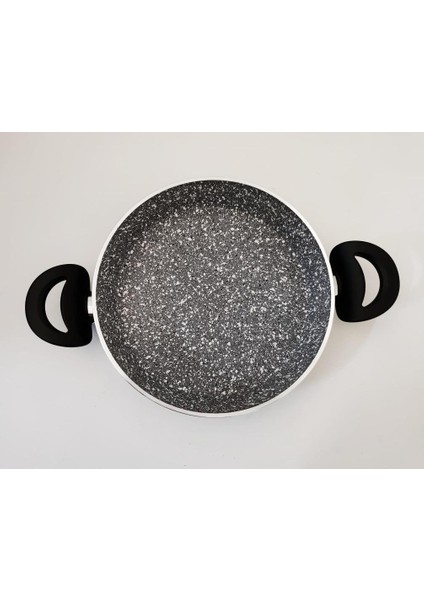 Bio Granit 22 cm Çift Kulp Omlet Yağ Yumurta Sahani Pişirme Tava