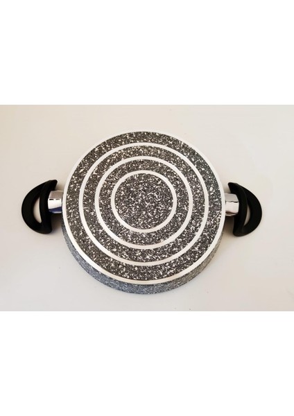Bio Granit 22 cm Çift Kulp Omlet Yağ Yumurta Sahani Pişirme Tava