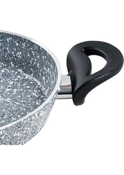 Bio Granit 22 cm Çift Kulp Omlet Yağ Yumurta Sahani Pişirme Tava