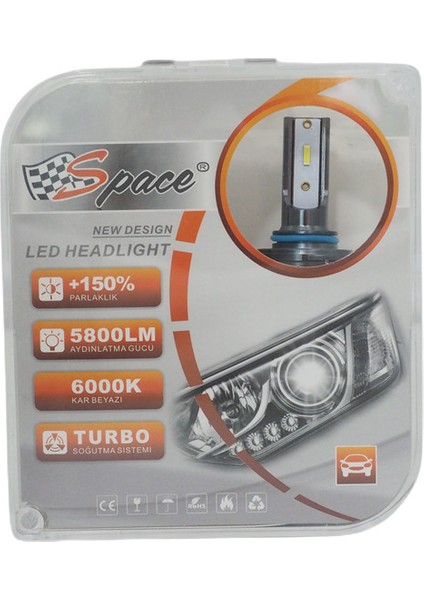 LED Xenon LED Far Ampulü 6000KELVIN 11600 Lümen 12V H9006
