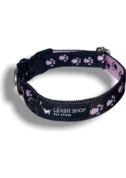 Leash Shop Köpek Tasma Takımı Siyah-Lila Xl Beden (45-60 cm)