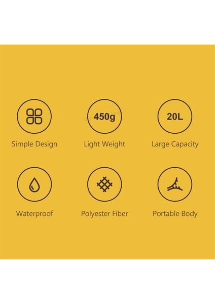 Mijia 20L Su Geçirmez Polyester Sırt Çantası - Beyaz (Yurt Dışından) modelleri