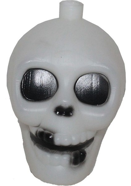 Halloween Plastik Kurukafa Dekor Maskot Süs Beyaz Renk 6 x 5 cm