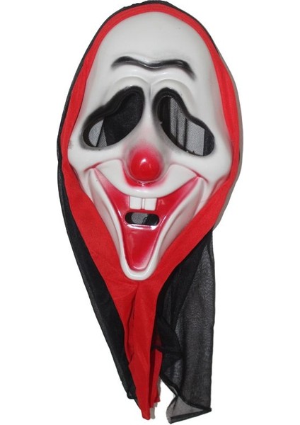 Kapüşonlu Clown Maskesi Halloween Palyaço Maskesi