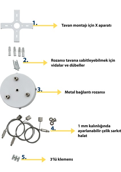 Galaksi O Beyaz Çember Tipi Sarkıt LED Armatür Ø447MM, 26W