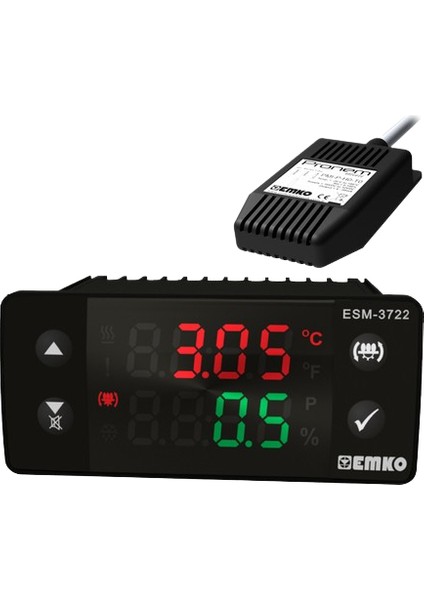 KarahisarKuluçka Emko ESM-3722 Ssr Çıkışlı Kuluçka Kontrol Cihazı Isı ve Nem Sensörü Dahil