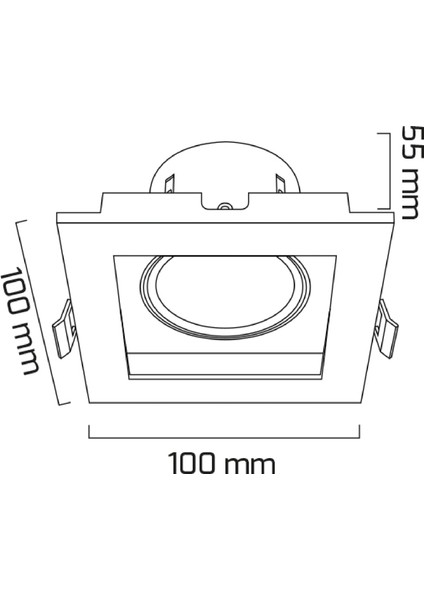 8 W Kare Smd LED Sıva Altı Spot Lamba Tavan Armatür ( Rose Kasa - 6500K Beyaz Işık )